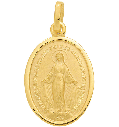 Heilige Mutter Gottes Anhänger in Gold