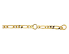 Gold Figaro Fußkette 25 cm lang und 2 mm breit