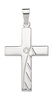 925 Silber Kreuz mattiert mit Zirkonia