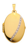 Gold Medaillon matt/glänzendes Design 2,8 cm hoch