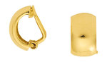 Gold Ohrclip im halbcreolen Design 7,4 mm breit