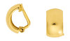 Gold Ohrclip im halbcreolen Design 7,4 mm breit