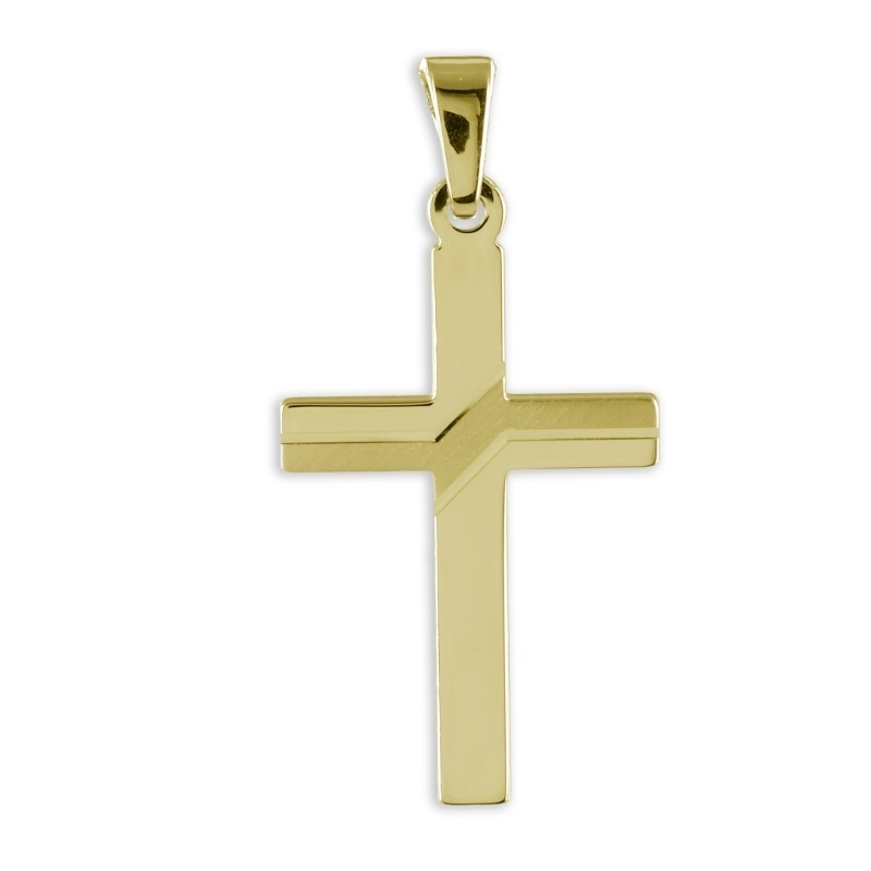 kleiner Kreuz ANHÄNGER  333 Gold mit Zirkonia 12