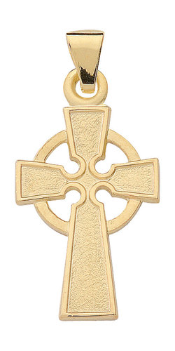 Keltisches Kreuz Kettenanhänger in 585 Gold