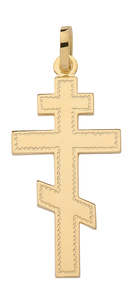 Echter Goldanhänger 333 Kreuz Anhänger Kreuzanhänger Kreuz in Kreuz 13 Zirkonia 