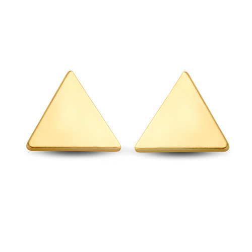 Dreieck Ohrstecker Silber vergoldet