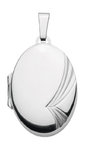 Ovales 925 Silber Medaillon 2,3 cm groß