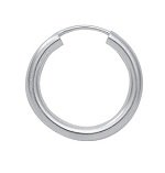 925 Silber Drahtcreole / Röhrchencreole 2,5 mm Stark   50mm Durchmesser