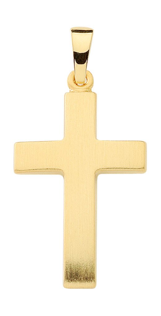 2 cm Gold Kreuz fein und schlicht
