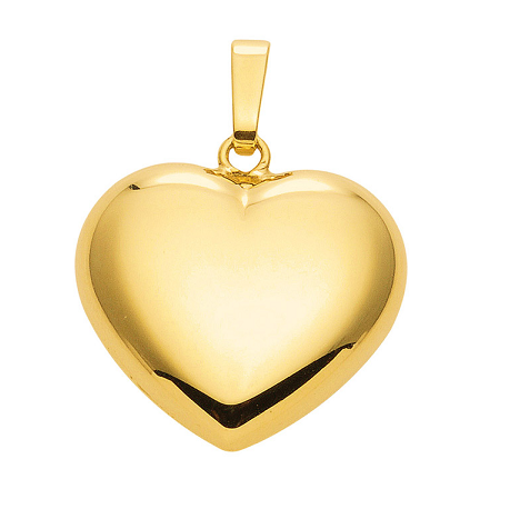 Herz aus Gold 18 x 14,5 mm groß