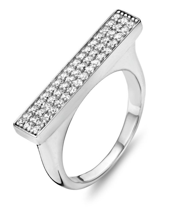 925 Silber Design Ring mit Zirkonia