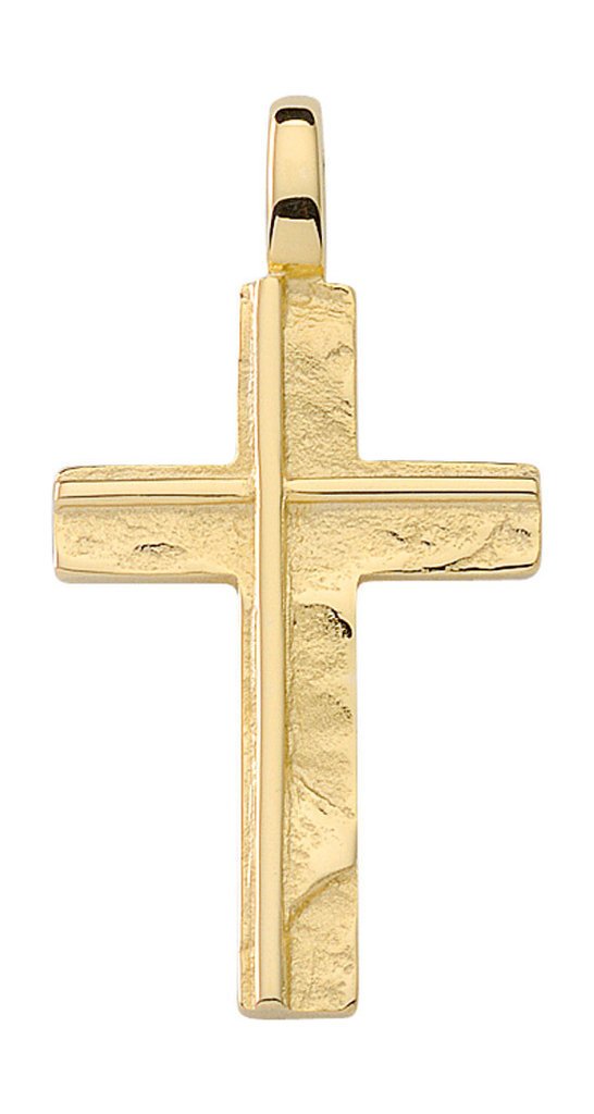 Hochwertiger Kreuzanhänger in 585 Gold