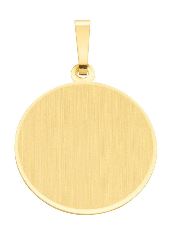 Gold Gravurplatte als Kettenanhänger Ø 19,1 mm
