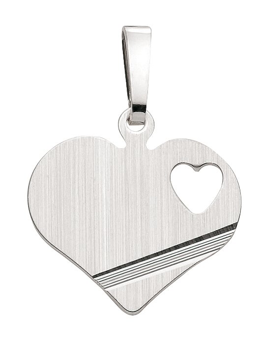 Silber Herz 16,9 x 14,9 mm mit ausgeschnittenen Herz