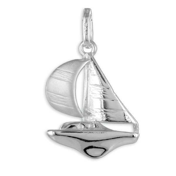 Kettenanhänger Segelboot in 925 Silber