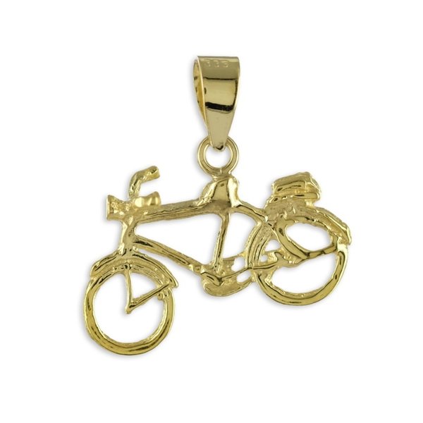 Kettenanhänger Motiv Fahrrad in 333 Gold