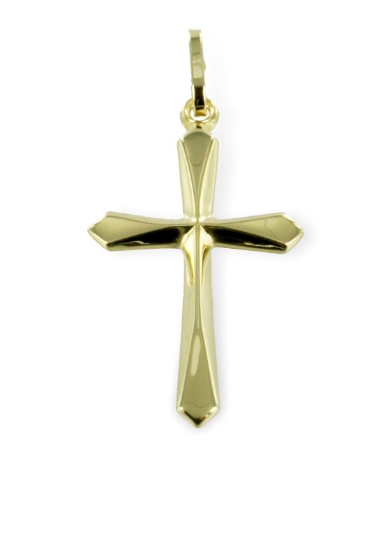 333 Gold klassisches Kreuz 23 mm groß