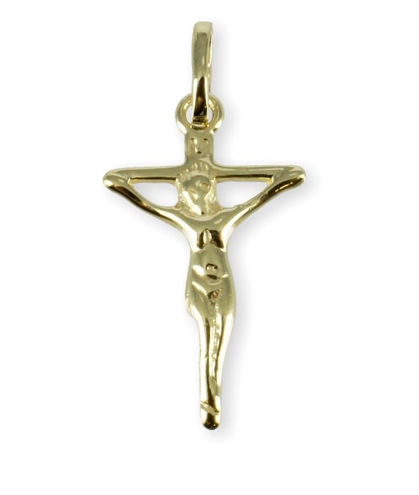 Gold Kruzifix Kreuzanhänger 2,2 cm lang