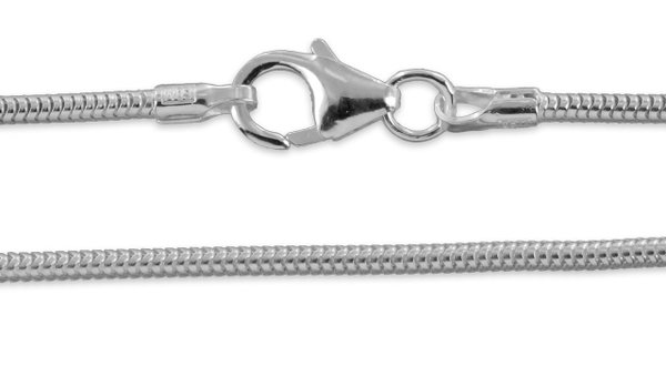 Silber Schlangenkette 1,4 mm für mittlere Anhänger