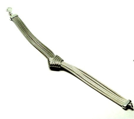 19 cm Knoten Armband in 925 Silber rhodiniert
