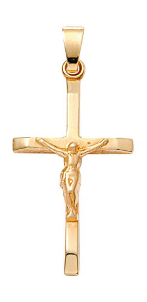 goldener Kreuzanhänger mit Korpus