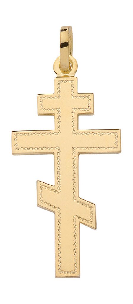 Russisch-orthodoxes Kreuz Anhänger 585 Gold
