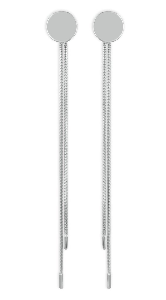 lange Ohrstecker 925 Silber 2 reihig hängend 7,4 cm