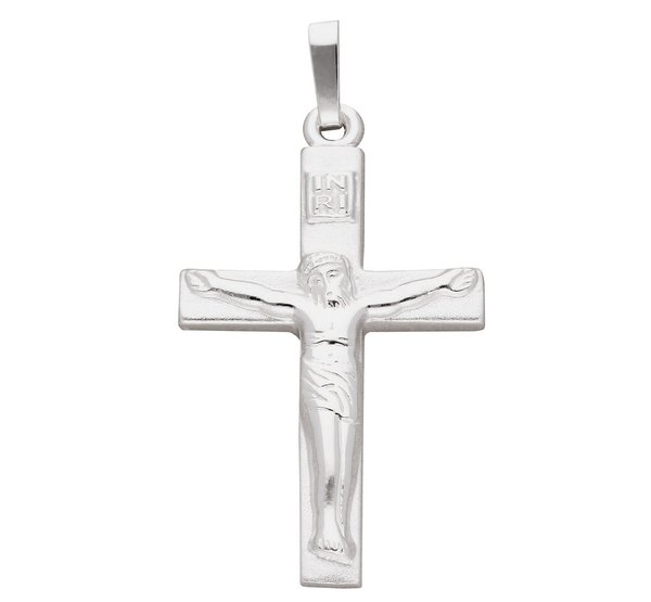 Silber Kreuzanhänger Kruzifix Jesus am Kreuz