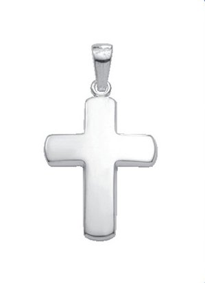 925 Silber Kreuz komplett mattiert 18,6 mm Länge